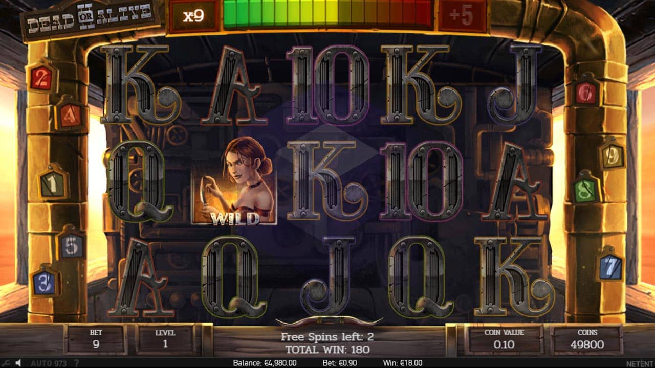 Dead or Alive 2 NetEnt Train Heist Bonus