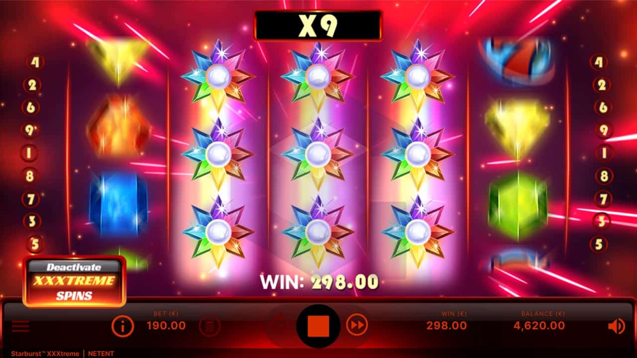Starburst XXXtreme Netent 3-Reels Wilds