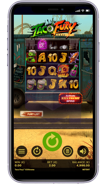 Taco Fury XXXtreme NetEnt Mobile Portrait View Taco Fury XXXtreme NetEnt Mobile Portrait View