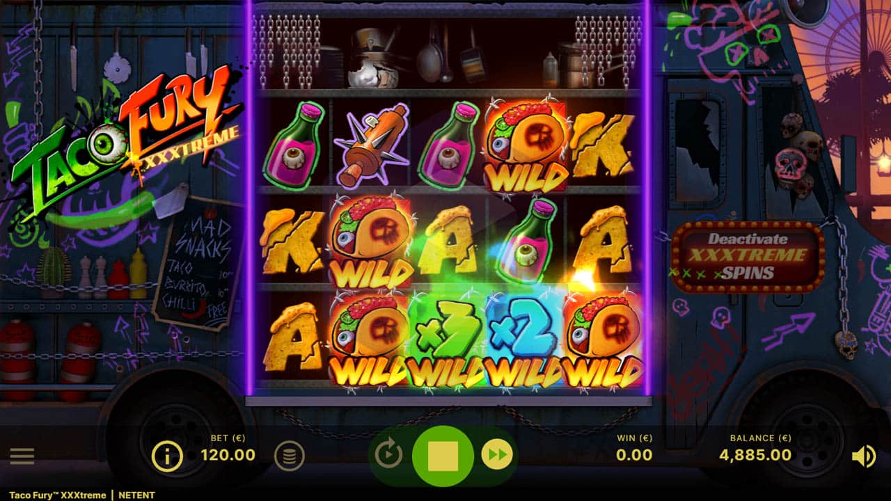 Taco Fury XXXtreme NetEnt Wild Explosion Feature