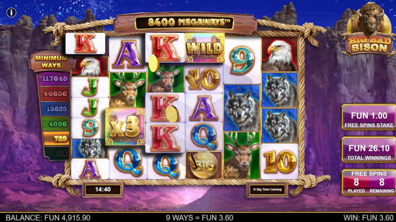 Big Bad Bison Big Time Gaming Free Spins