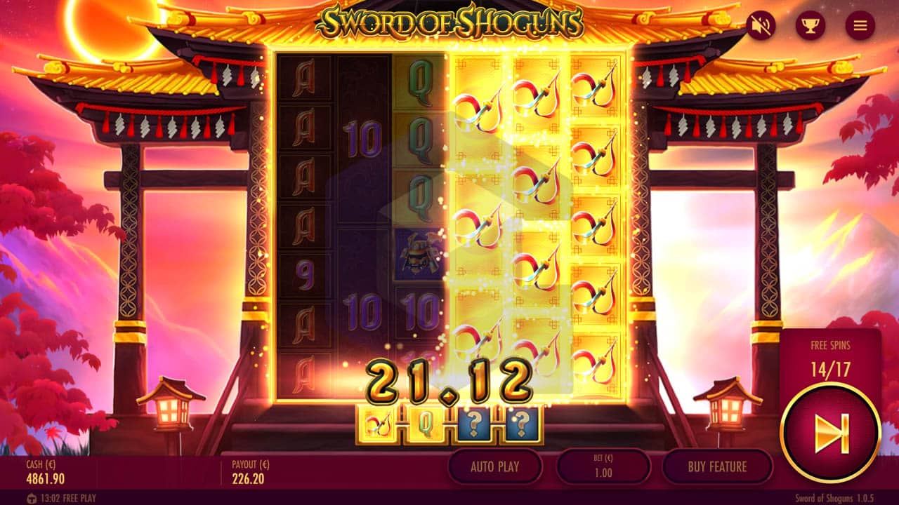 Sword of Shoguns Thunderkick Bonus Game