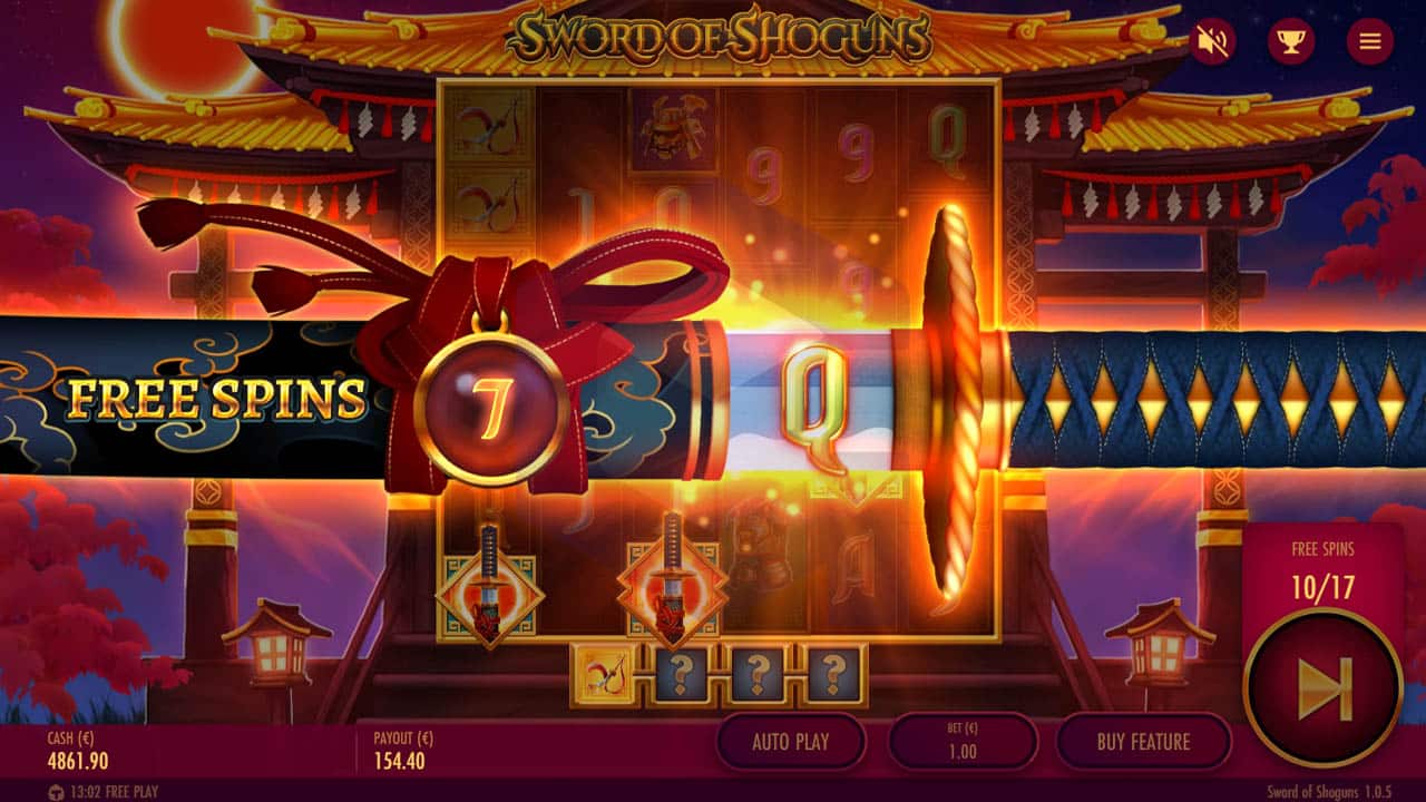 Sword of Shoguns Thunderkick Bonus Game