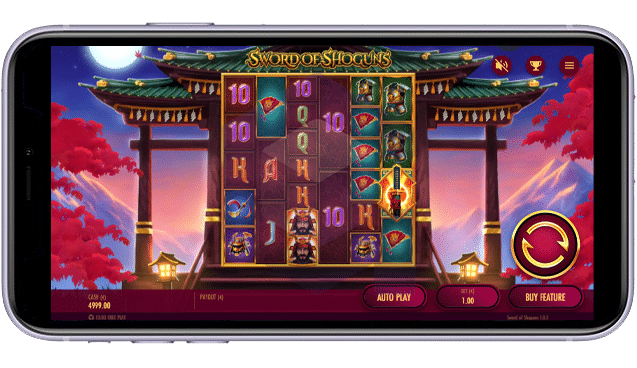 Sword of Shoguns Thunderkick Mobile Landscape View Sword of Shoguns Thunderkick Mobile Landscape View