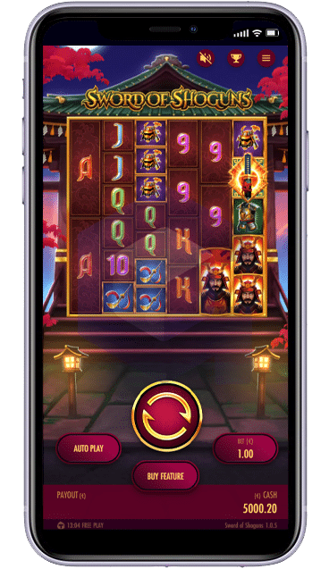 Sword of Shoguns Thunderkick Mobile Portrait View Sword of Shoguns Thunderkick Mobile Portrait View